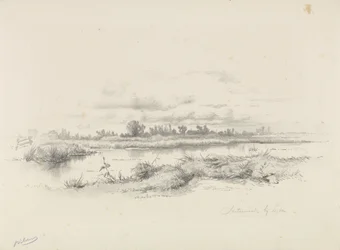 Gezicht over het water bij Zoeterwoude bij Leiden